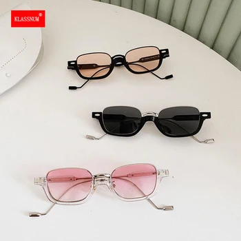 Ретро маленькие солнцезащитные очки в полурамке, женские Y2K, Модные винтажные очки с линзами желейного цвета, Роскошные брендовые дизайнерские солнцезащитные очки UV400