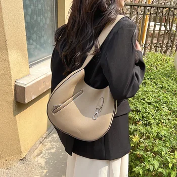 Дизайнерская женская сумка через плечо большой емкости из мягкой искусственной кожи с широким плечевым ремнем, Офисная Женская деловая сумка для поездок на работу